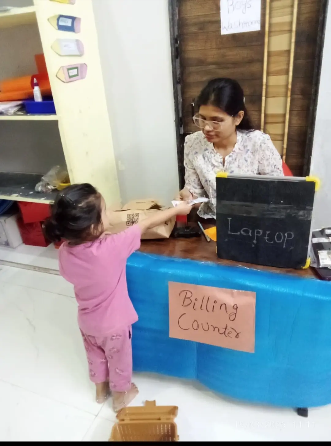 Pretend billing counter activity