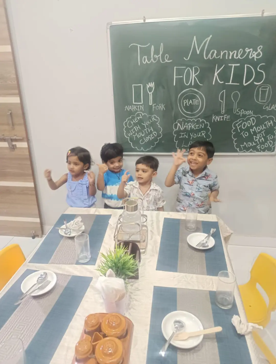 Table manners learning session